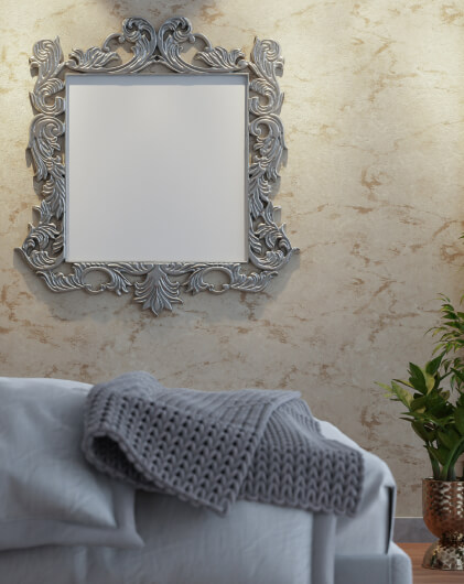 kintoart 3d modern interior of bedroom with mockup photo